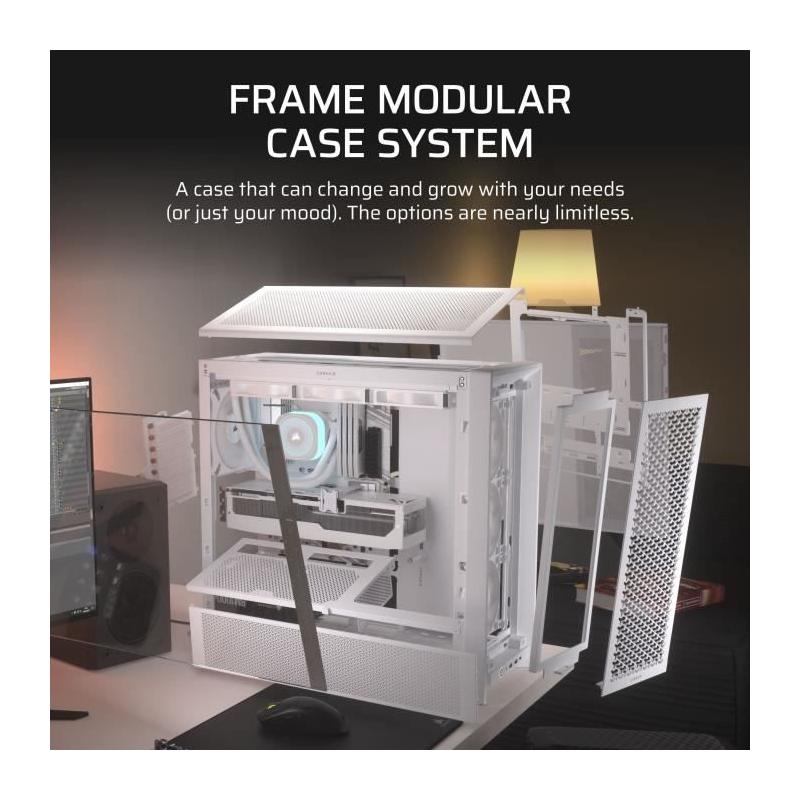 Boîtier PC CORSAIR FRAME 4000D RS Blanc - Moyen-tour