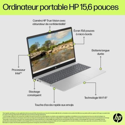 PC Portable HP 15-fd0101nf: Windows 11, Core i3, 8Go RAM, 512Go SSD
