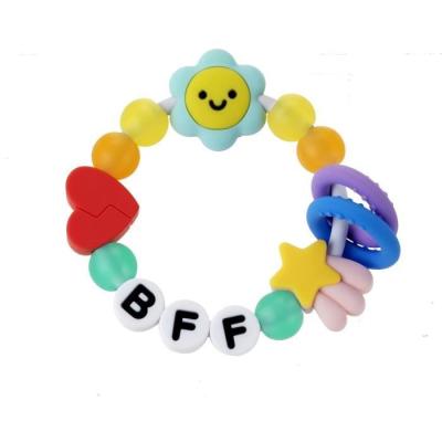 Bracelet de dentition de l'amitié - INFANTINO - 316790 - Silicone - Best Friend Forever