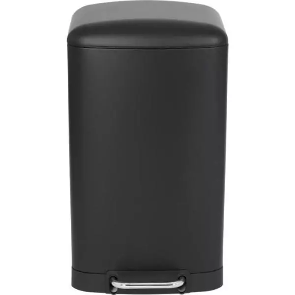 KITCHEN MOVE Poubelle de cuisine a pédale - Acier Noir mat - 40L GREENWICH