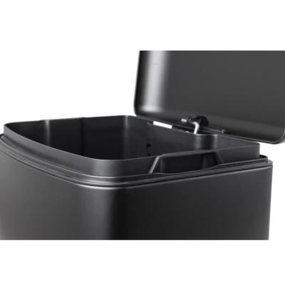Poubelle de cuisine à pédale - 40L Noir mat - GREENWICH