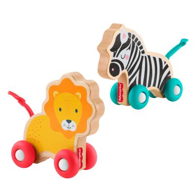 Fisher-Price – Animaux à Pousser en Bois