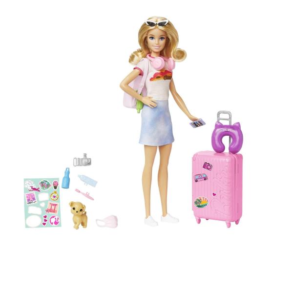 Barbie-Barbie en Voyage-Coffret avec chiot et accessoires HJY18