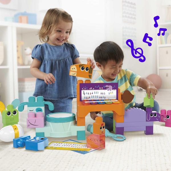 MEGA BLOKS-Les Musiciens de la Ferme-Jouet sensoriel (45 pcs) HPB46