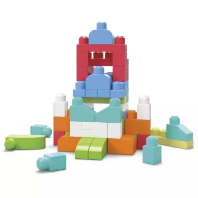 MEGA BLOKS - Sac de Construction Rose 60 Pièces - First Builders
