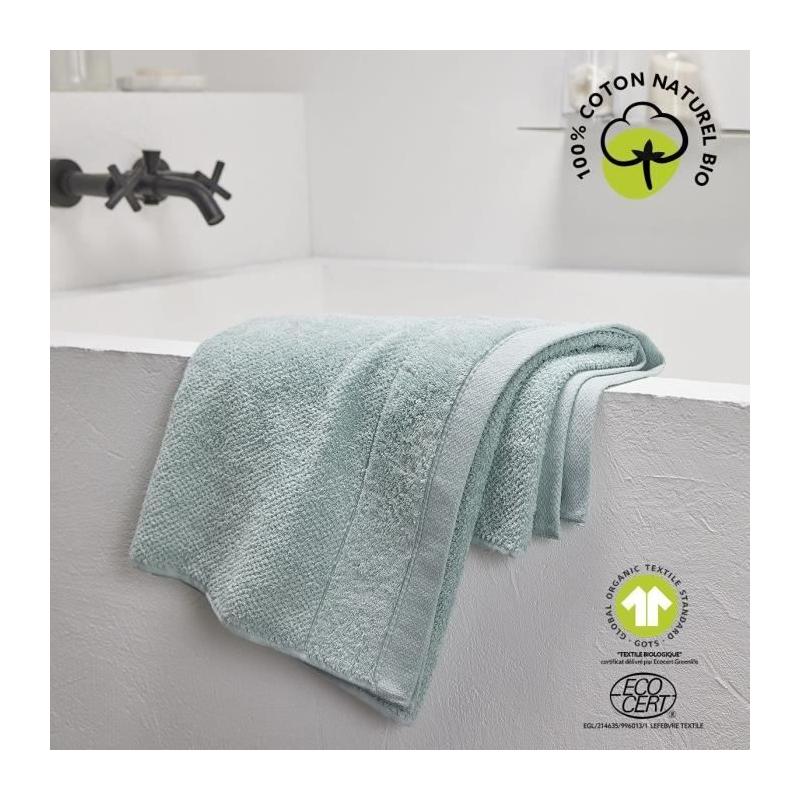 Serviette de bain en coton bio TODAY - 50 x 90 cm - Celadon