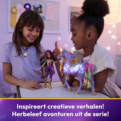 Unicorn Academy - L'Ecole des Licornes - Licorne Interactive Wildstar 28 Cm + Poupée Sophia 24 Cm - Avec Sons & Lumières -