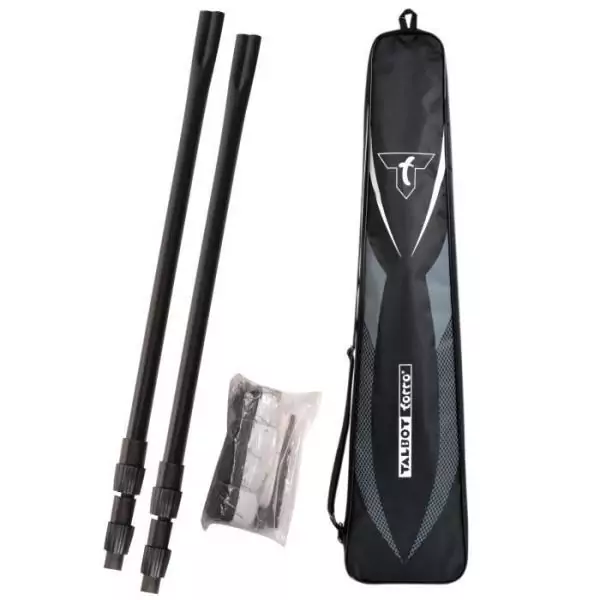 Filet de badminton - TALBOT TORRO - 610 x 60cm - Réglable en hauteur (125 - 155cm) - Piquets d'ancrage