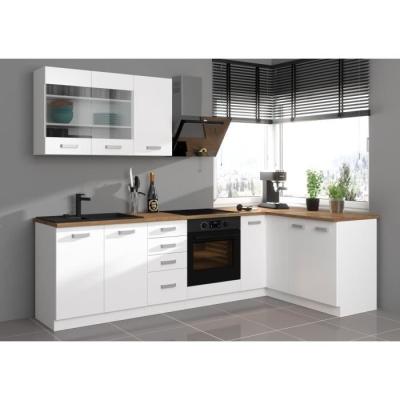Meuble bas 2 portes blanc 60x52x82 cm - Plan de travail non inclus