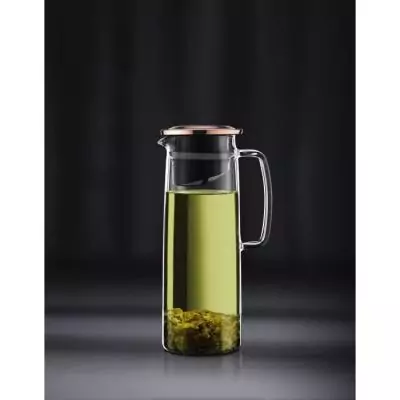 Pichet infuseur en verre BODUM Biasca - Couvercle cuivre - 1.2 l Pichet infuseur en verre BODUM Biasca - Couvercle cuivre - 1.2 l