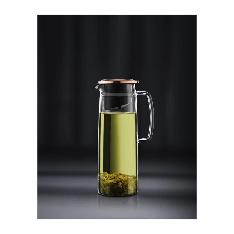 Pichet infuseur en verre BODUM Biasca - Couvercle cuivre - 1.2 l