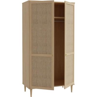 Armoire de chambre CALASETTEA - Style chêne - 2 portes battantes