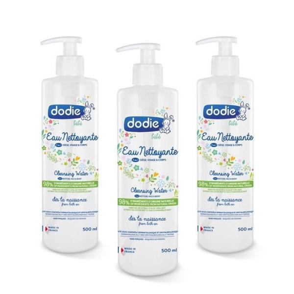 DODIE Lot de 3 eaux nettoyantes 500ml