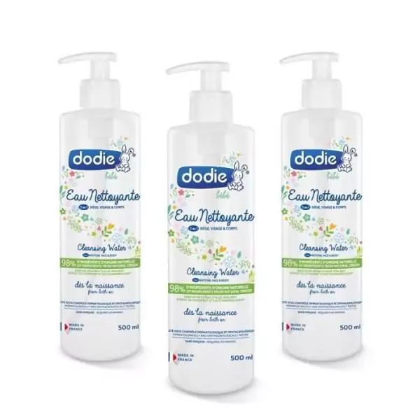 DODIE Lot de 3 eaux nettoyantes 500ml