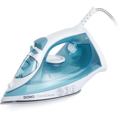 Fer à repasser vapeur DOMO DO7060S CeraGliss - 2400 W - 40 g/min - Bleu