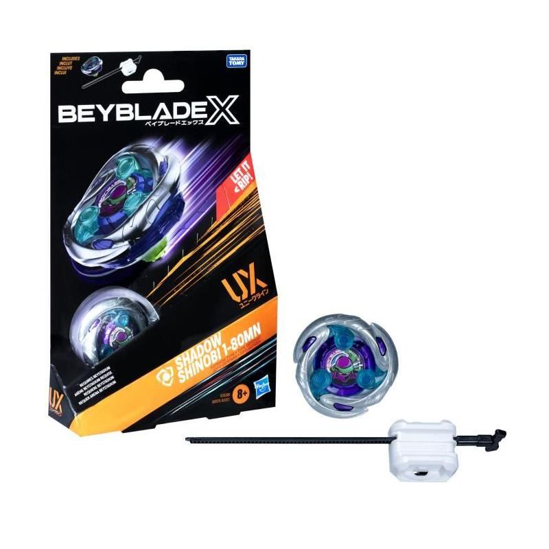 Pack de démarrage Beyblade X Shadow Shinobi : toupie défense 1-80MN UX (8 ans +)