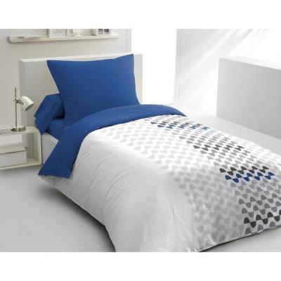 Housse de couette microfibre AMBROISIE - Bleu