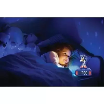Réveil enfant Sonic avec veilleuse et effets sonores