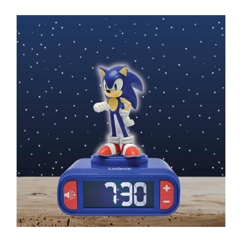 Réveil enfant Sonic avec veilleuse et effets sonores