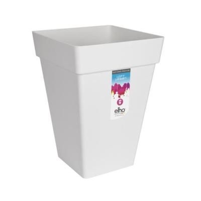 Bac à fleurs Carré Haut Blanc 37x51 cm - Extérieur - Recyclé