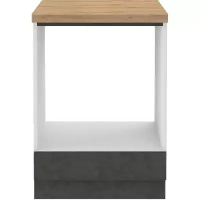 Meuble bas pour four encastrable - Gris mat élégant - L 60 x P 51,6 x H 85 cm Meuble bas pour four encastrable - Gris mat élégant - L 60 x P 51,6 x H 85 cm