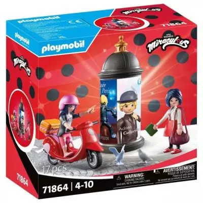 Débloquez l'aventure avec PLAYMOBIL 71864 Miraculous: Marinette & Kagami en scooter