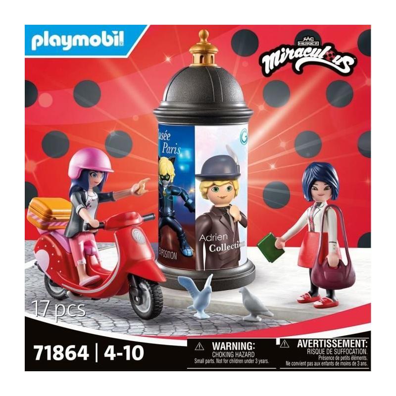 Débloquez l'aventure avec PLAYMOBIL 71864 Miraculous: Marinette & Kagami en scooter
