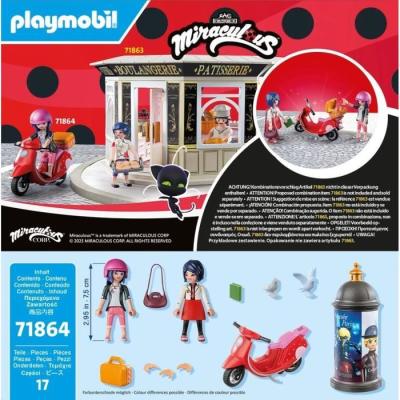 Débloquez l'aventure avec PLAYMOBIL 71864 Miraculous: Marinette & Kagami en scooter