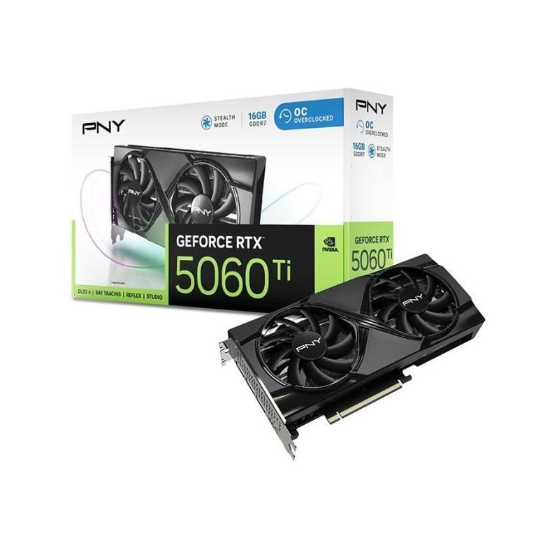 Carte graphique PNY GeForce RTX™ 5060 Ti - 16GB - Overclocked Dual Fan