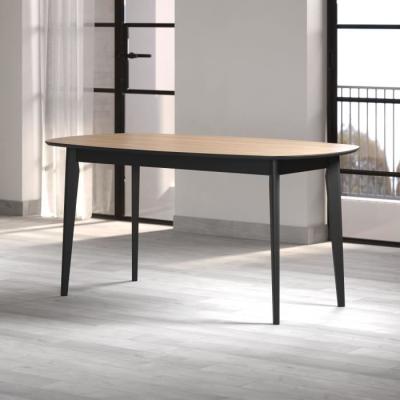 Table à manger Ronin en chêne ovale contemporain, 8 personnes