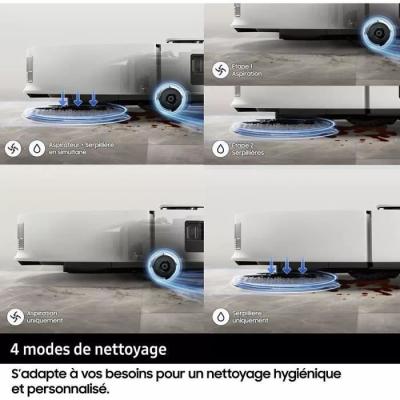 Aspirateur Robot Laveur Samsung Jet Bot Combo AI VR7MD97A14G - Clean Station & Désinfection Vapeur - Reconnaissance Objets