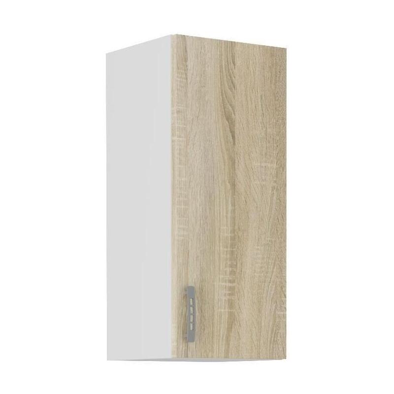 Étagère murale SARA - Chêne sonoma - 1 porte - L30 x P31 x H71,5 cm