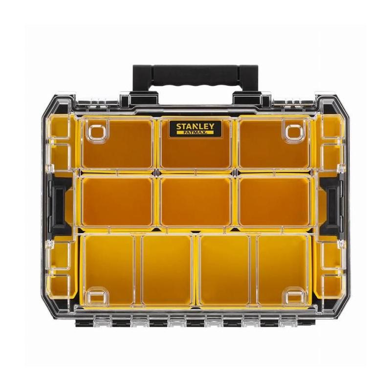Organiseur Stanley Fatmax Tstak - Grande capacité et 10 compartiments - Noir