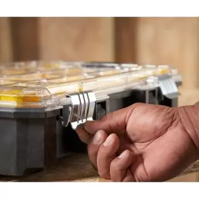 Organiseur Stanley Fatmax Tstak - Grande capacité et 10 compartiments - Noir