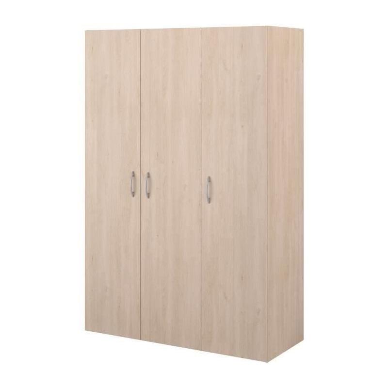 Armoire EASY LIFE Chene clair - 3 portes battantes - L120,2cm • PARISOT