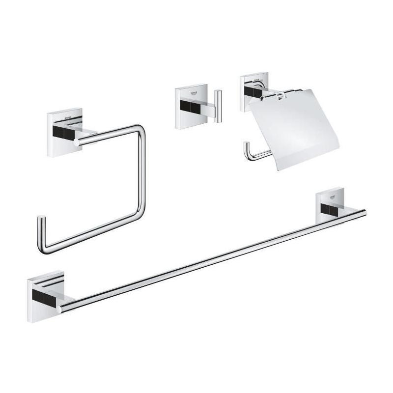 Ensemble d'accessoires de douche 4 en 1 GROHE - Chrome/Métal