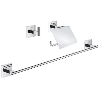 Ensemble d'accessoires 3 en 1 GROHE Start Cube - Chromé