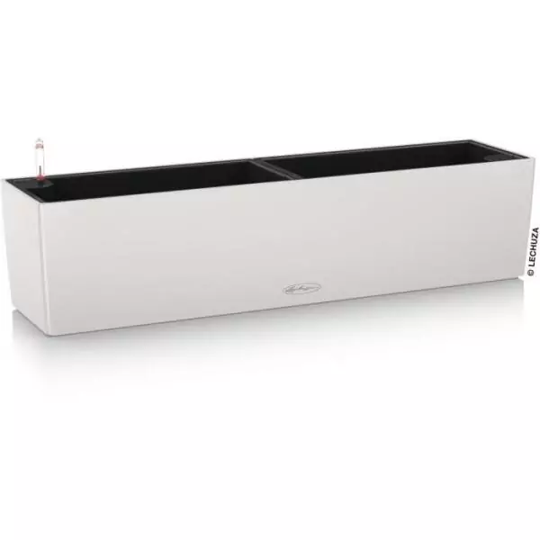 LECHUZA Jardiniere - Balconera color 80 - 79 x 19 x 19 cm - 12 L - Kit complet - Gris clair