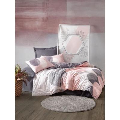 Parure de lit - 129CTN62688 - 1 housse de couette 220 x 240 cm + 2 taies d'oreiller 60 x 60 cm - 100% coton ranforcé - Gris