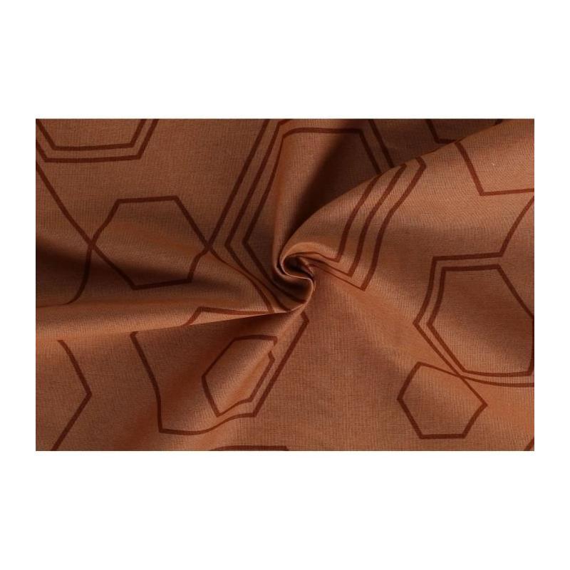 Parure de lit - 1 housse de couette 220 x 240 cm + 2 taies d'oreiller 60 x 60 cm - 100% coton renforcé - Cuivre
