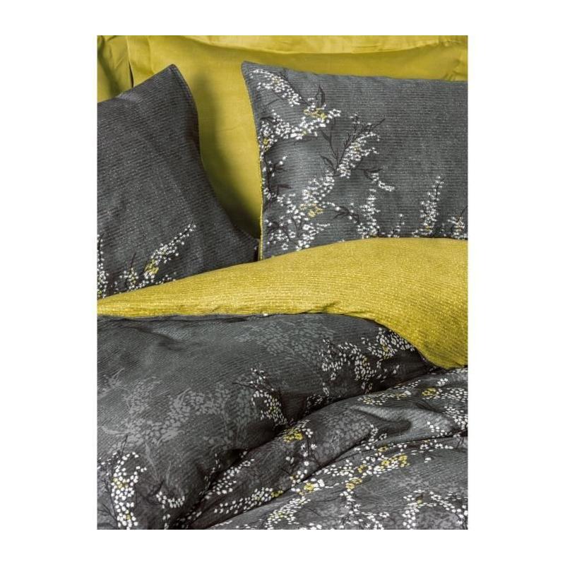 Parure de lit satinée 100% coton - Anthracite