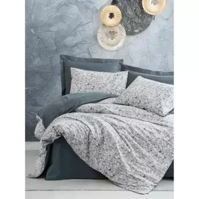 Parure de lit 100% coton renforcé - Anthracite