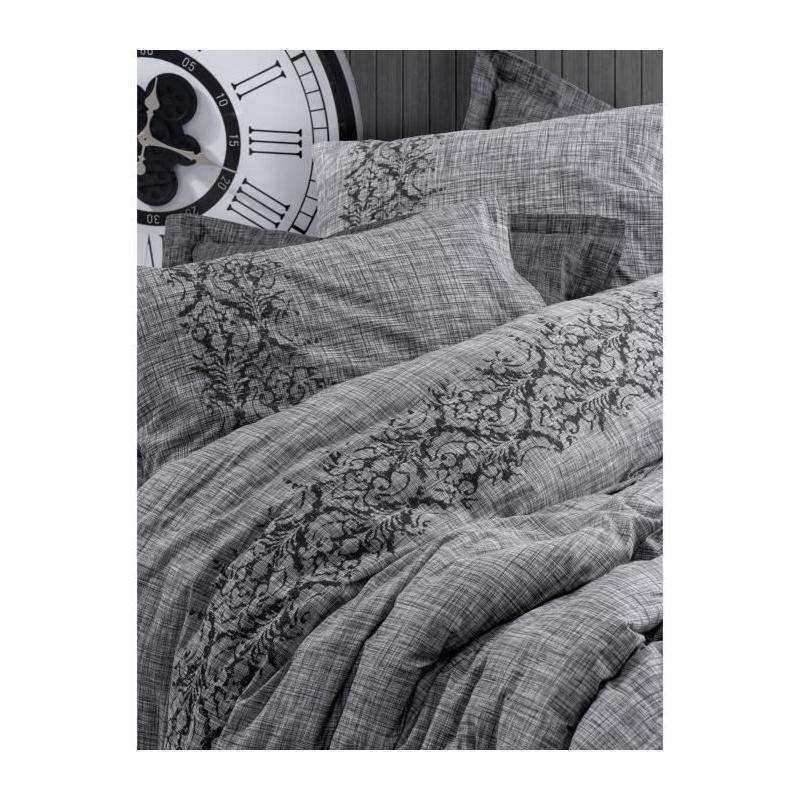Parure de lit 100% coton renforcé - Gris