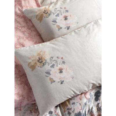 Parure de lit satinée 100% coton - Poudre