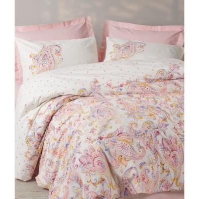 Parure de lit en coton renforcé 220x240 cm - Rose