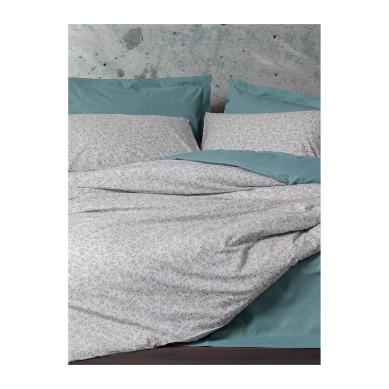 Parure de lit 100% coton renforcé - Menthe - Taille 220x240cm