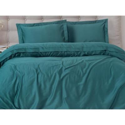 Parure de lit Satiné 100% coton - Bleu