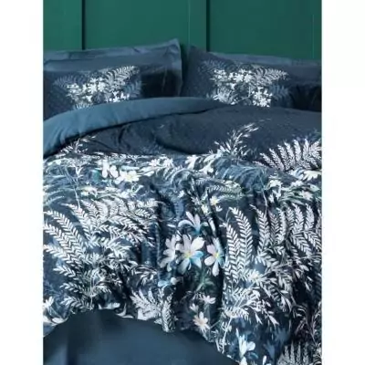 Parure de lit 3 pièces en satiné 100% coton - Vert