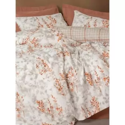 Parure de lit 100% coton renforcé - Cannelle