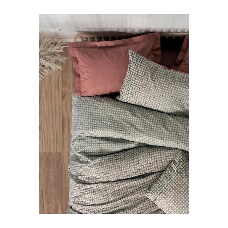 Parure de lit 100% coton renforcé - Rouge